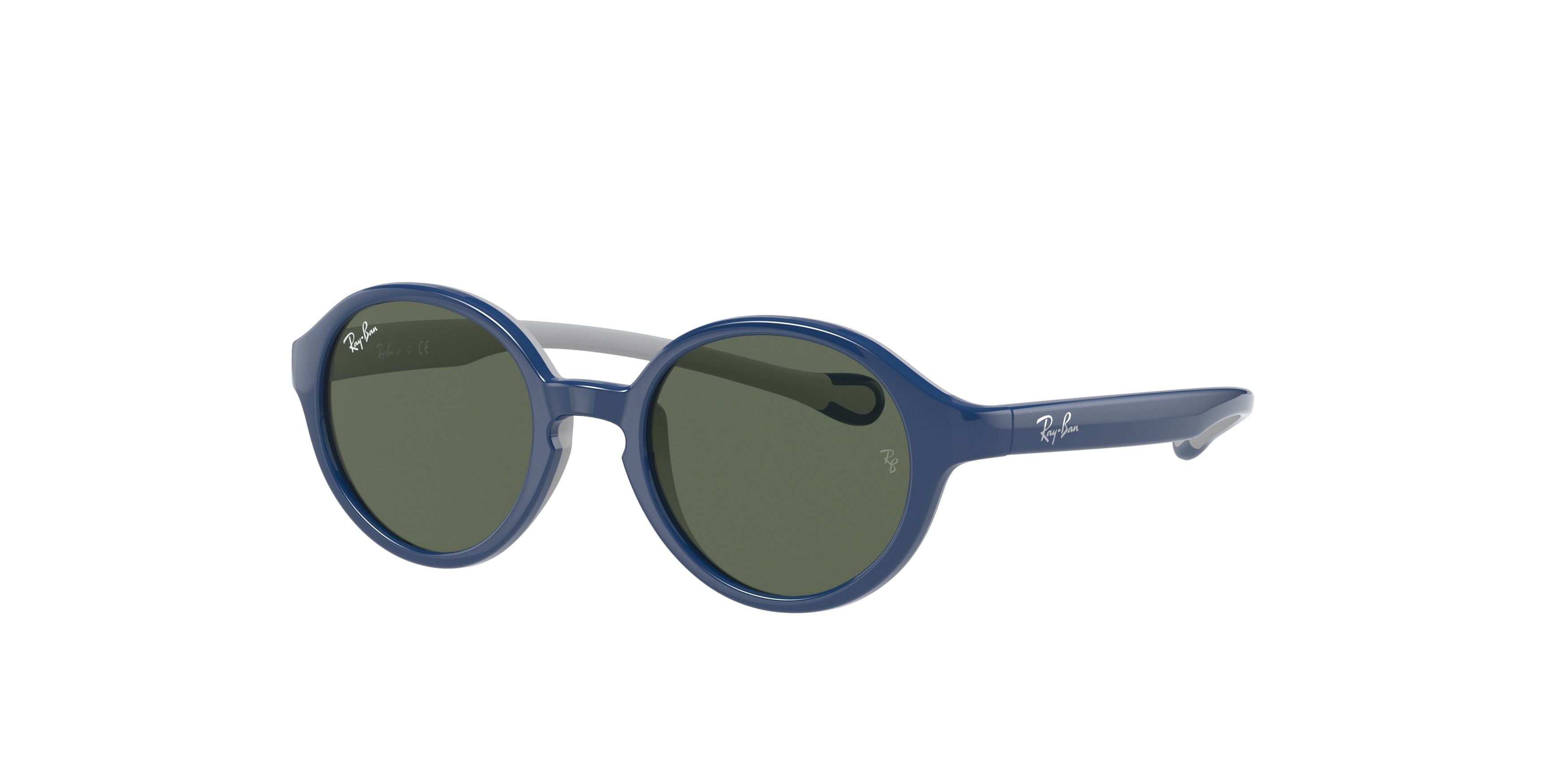 Ray - Ban Enfant RJ9075S 709671 Lunettes De Soleil Injecté Bleu Vert Pantos Normale-image